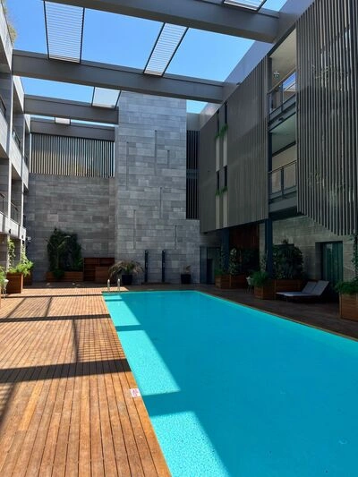 Premium 3 BHK apartment with large balcony and pool view in Calangute, Goa