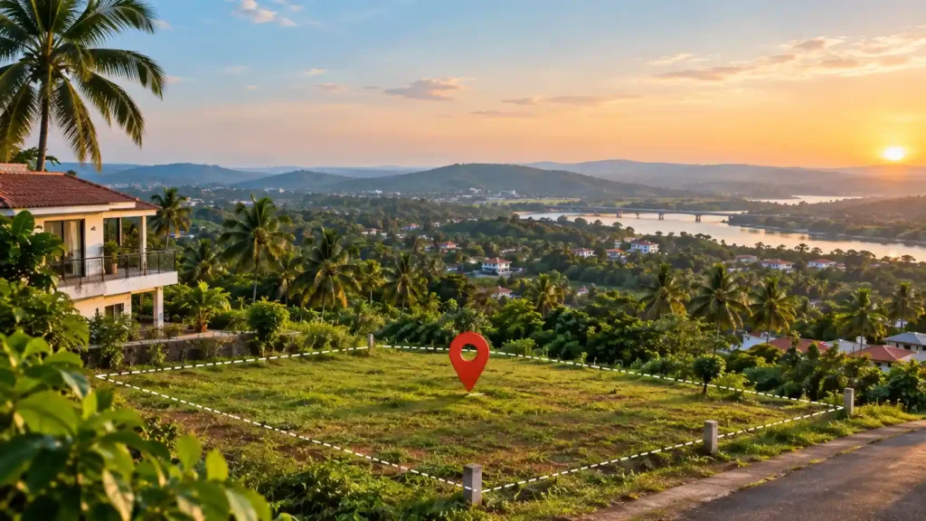 Goa Real Estate Investment – Residential Plot with Tropical Hills and Villas